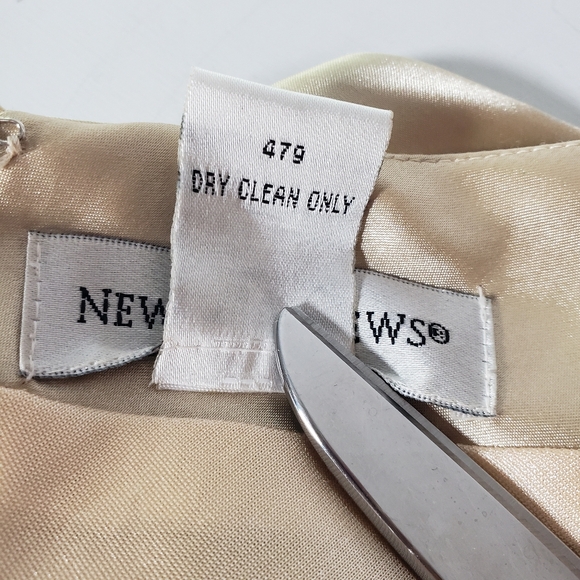 Vtg Y2K Retro Hollywood Glam Satin Sheath Dress Embroidered Bead Sequin Floral 4 - Picture 7 of 17